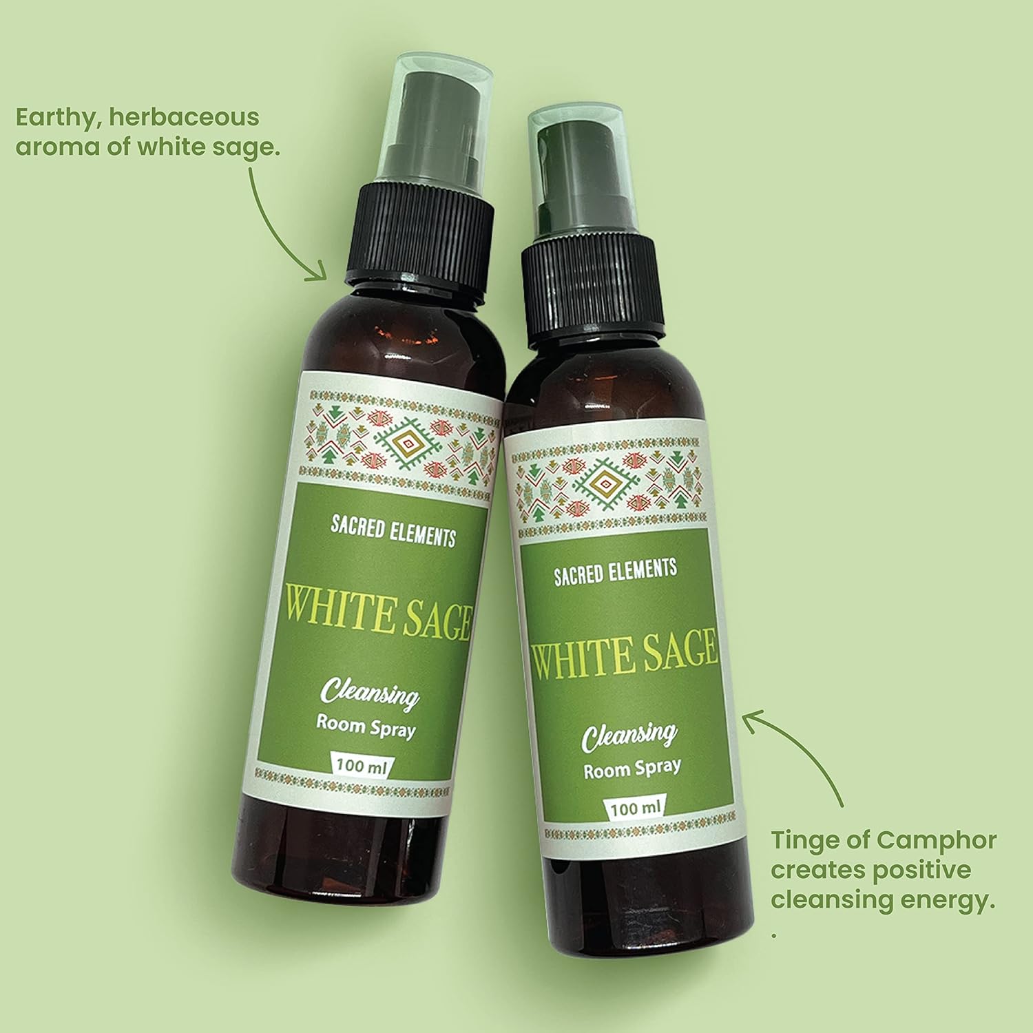 Hem White Sage Spray for Cleansing Negative Energy Pack of 2