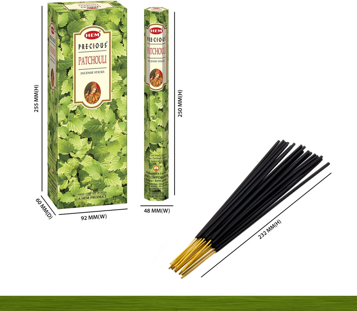 Patchouli Incense Sticks (Pack Of 120 Sticks) Hem