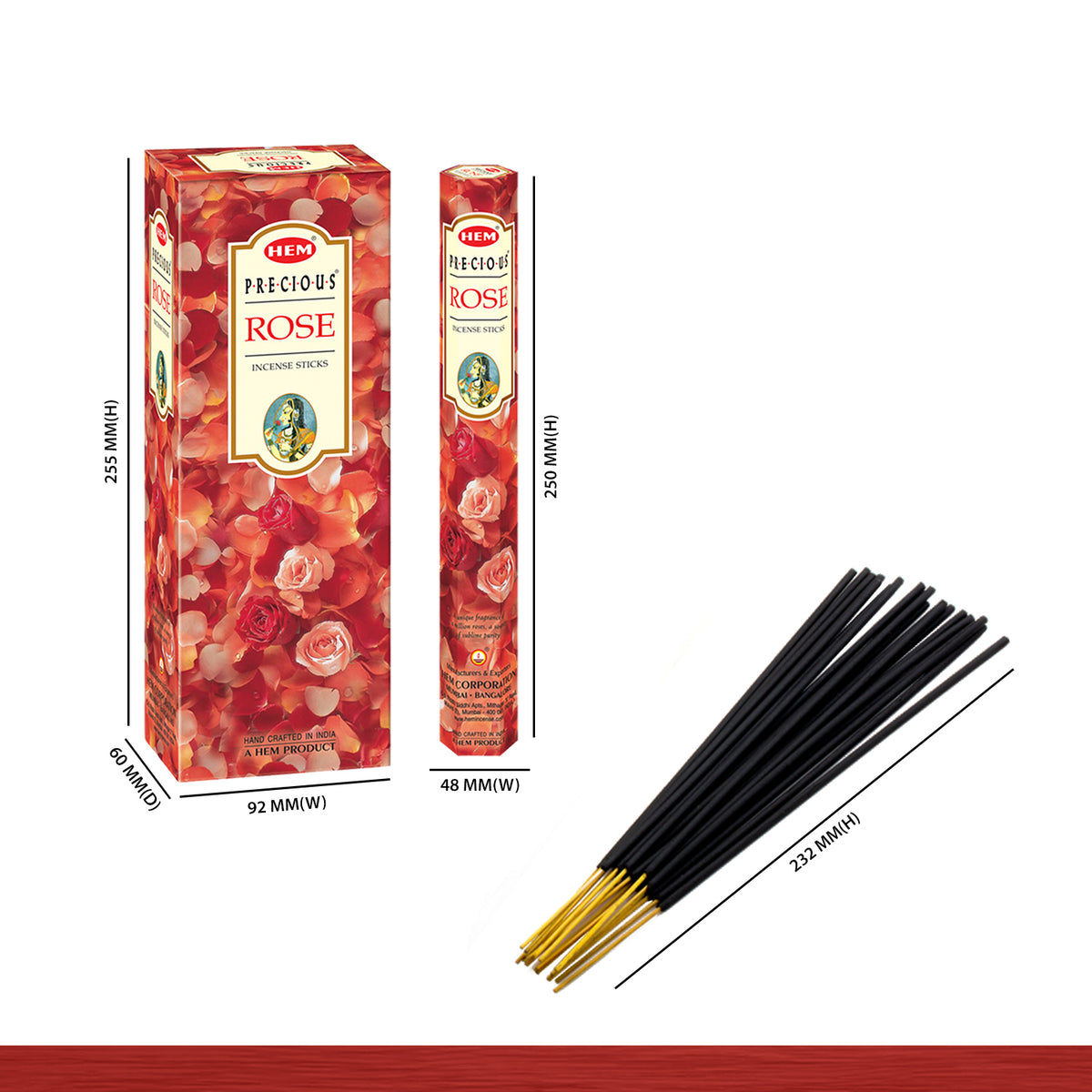 Buy Rose Incense Sticks (Pack of 120 Sticks) Hem
