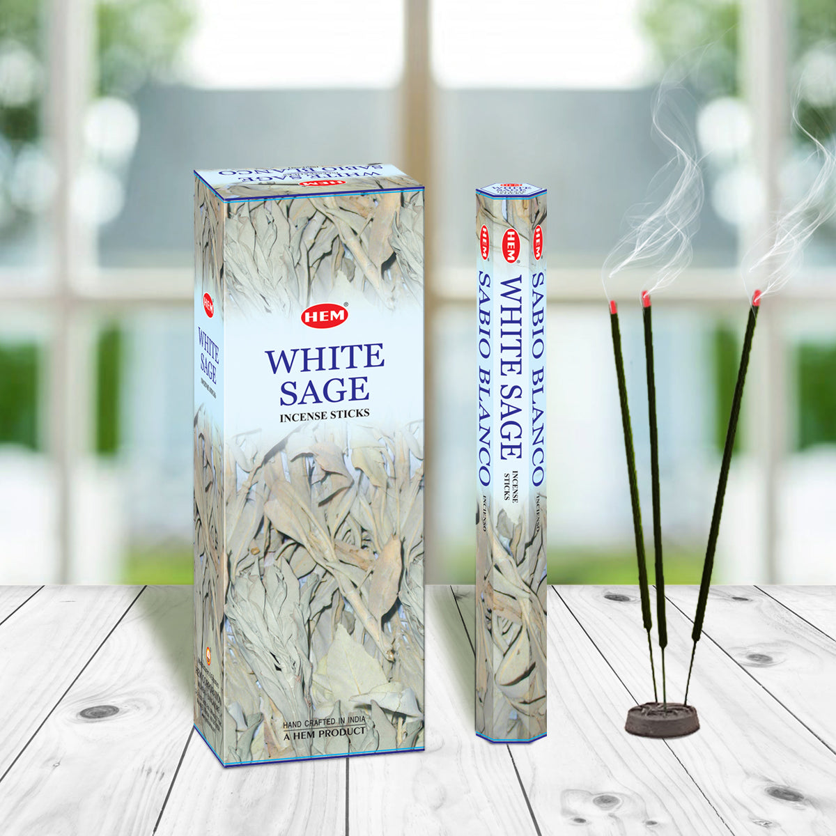 White Sage Incense Sticks (Pack of 120 Sticks) Hem