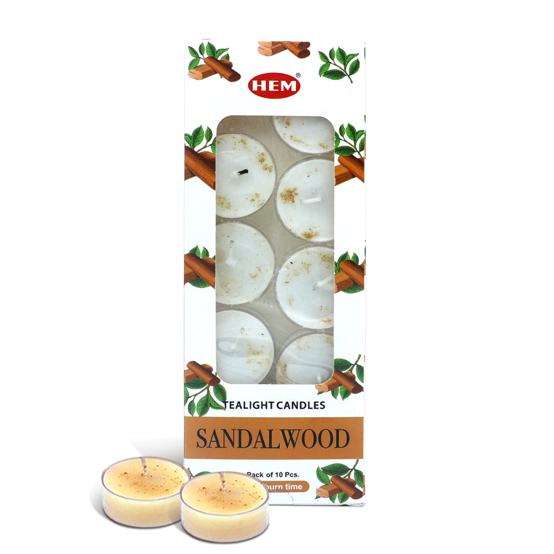 Sandalwood Tealight Candle - (10 Candles)