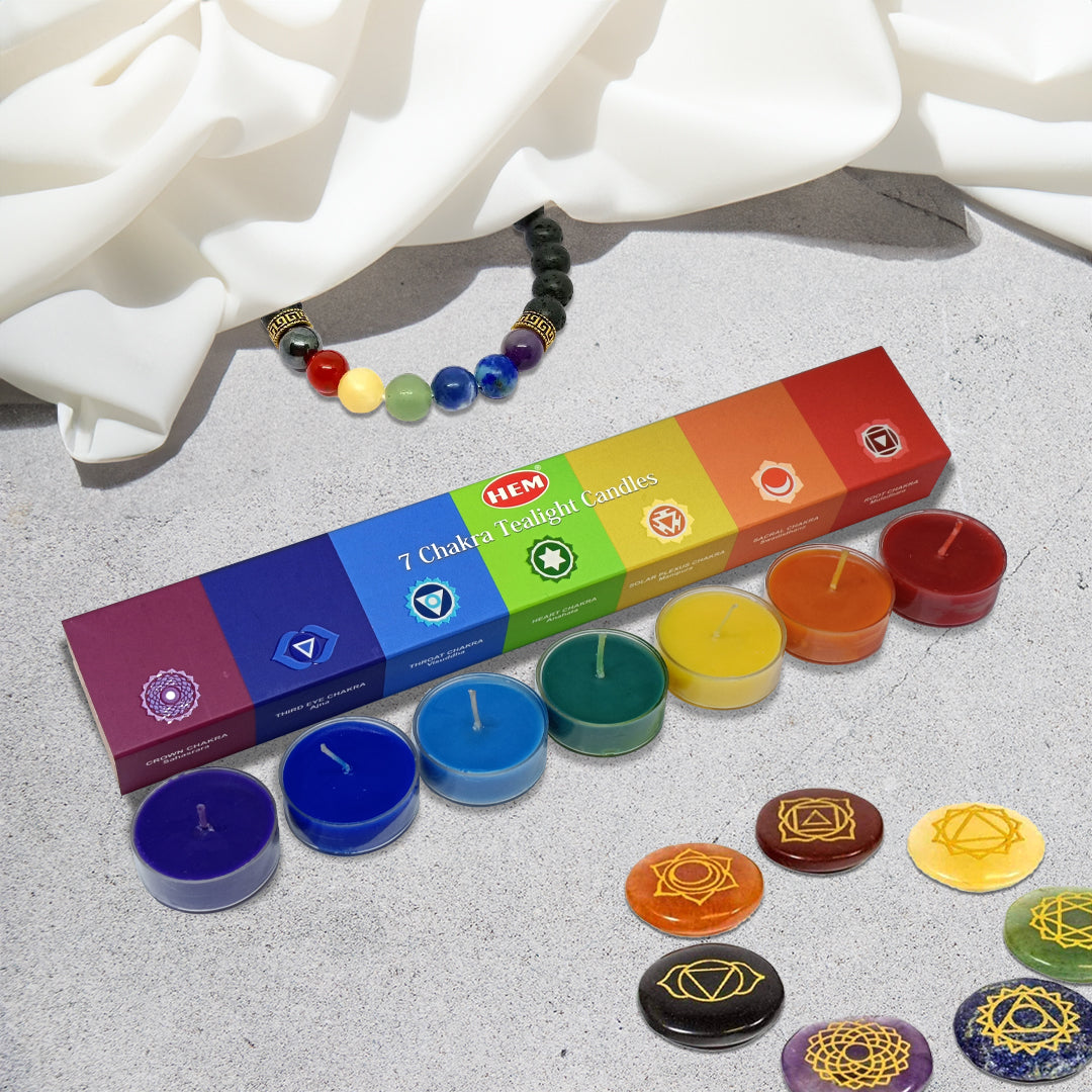 7 Chakra Tealight Candle