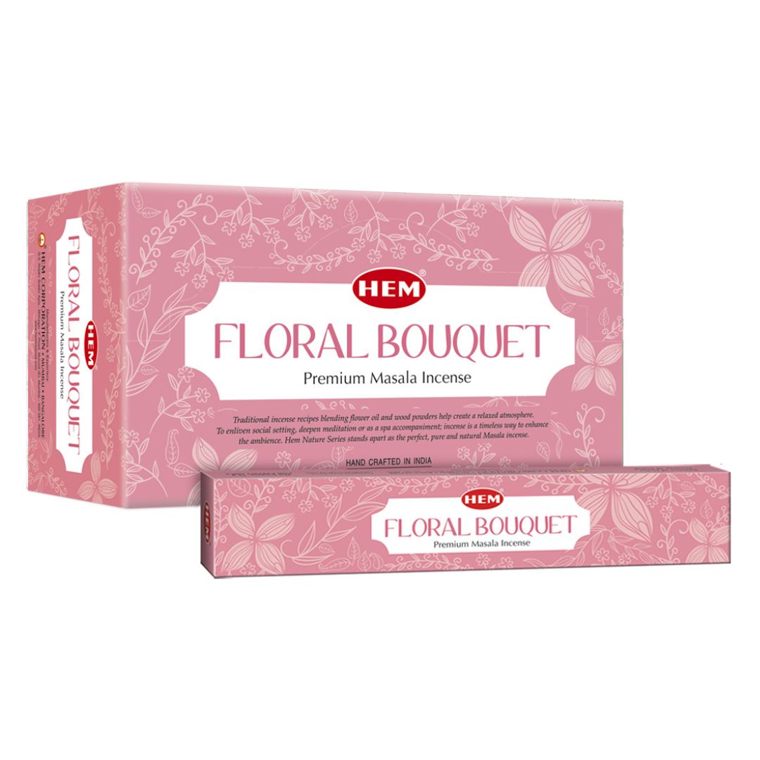 Floral Bouquet Masala Incense Sticks (12 Packets 15g Each) | Hem