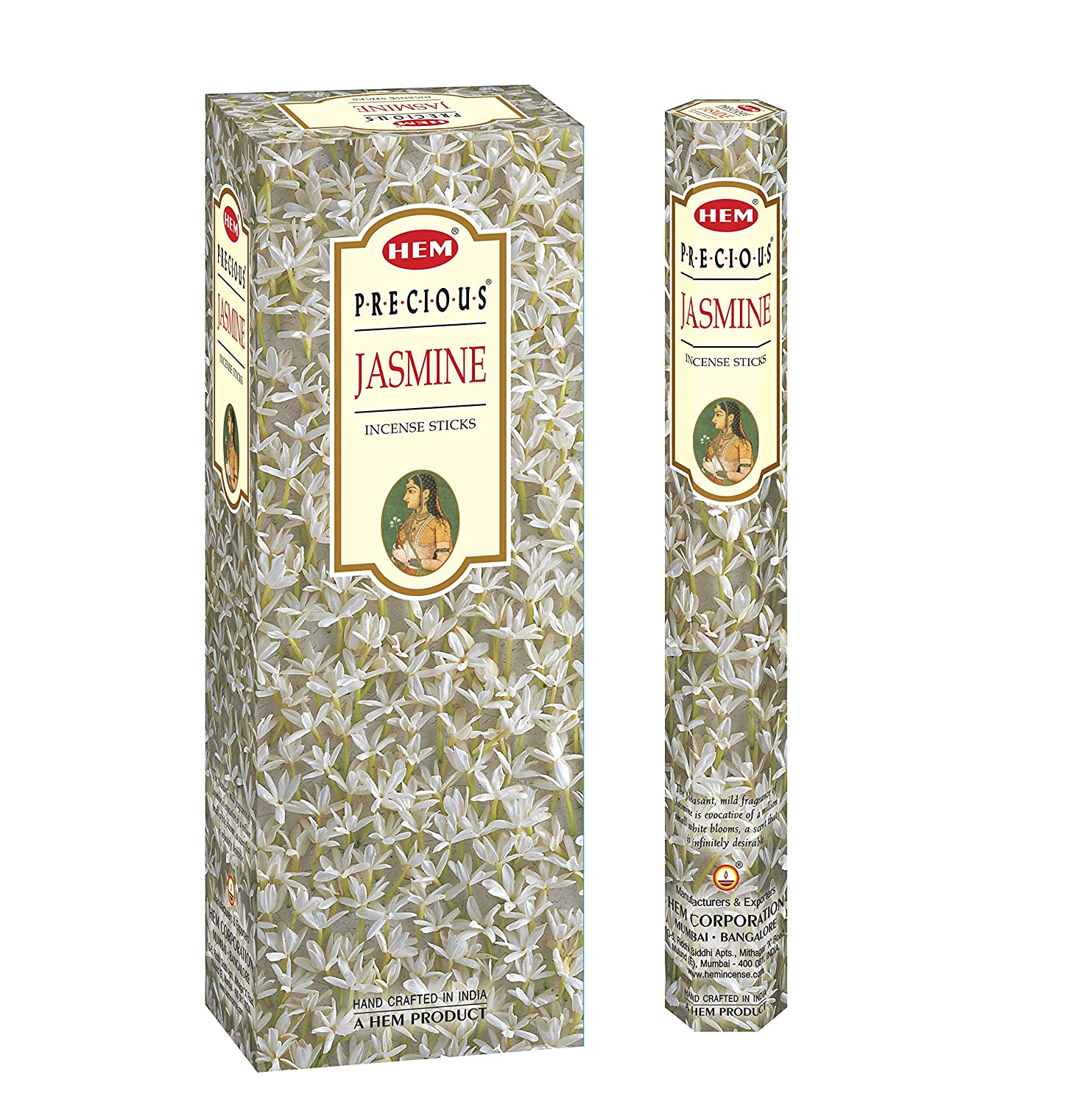 HEM Precious Jasmine Incense Sticks (Pack of 120 Sticks)