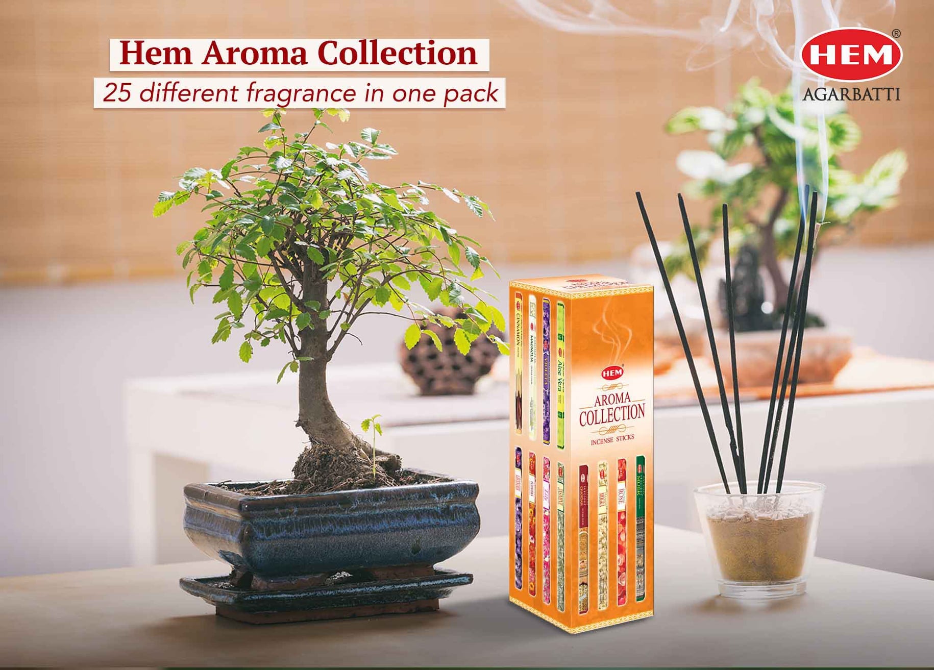 HEM Aroma Collection Incense Sticks (Pack of 200 Sticks)