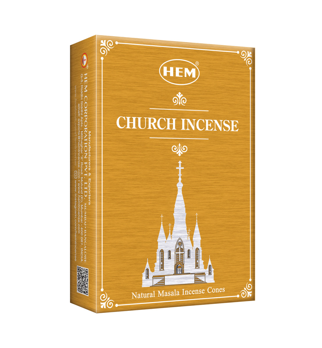 Church Masala Incense Cones (6 Packets OF 20 Cones Each) Hem