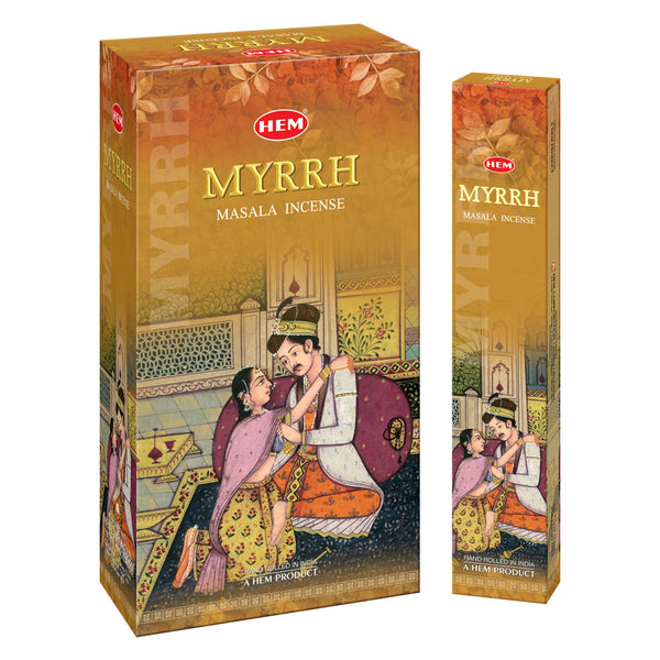 HEM Myrrh Masala Incense Sticks (12 Packets 15g Each)