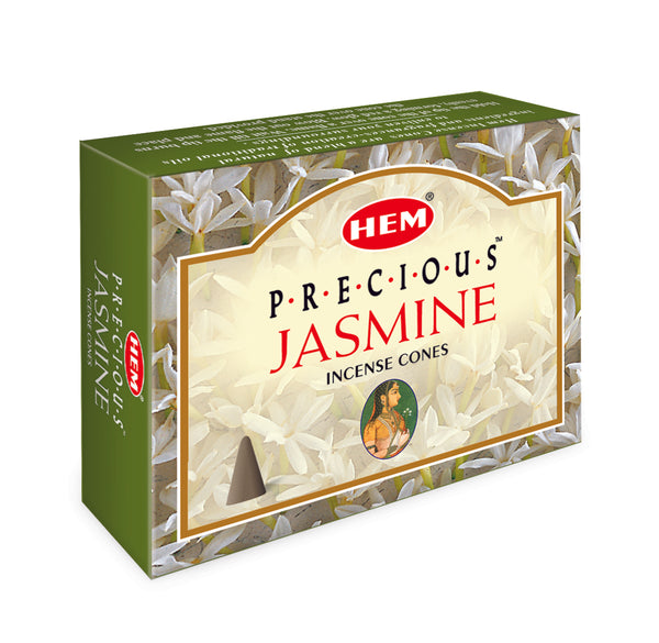 Precious Jasmine Incense Cones 12 packets of 10 cones Each