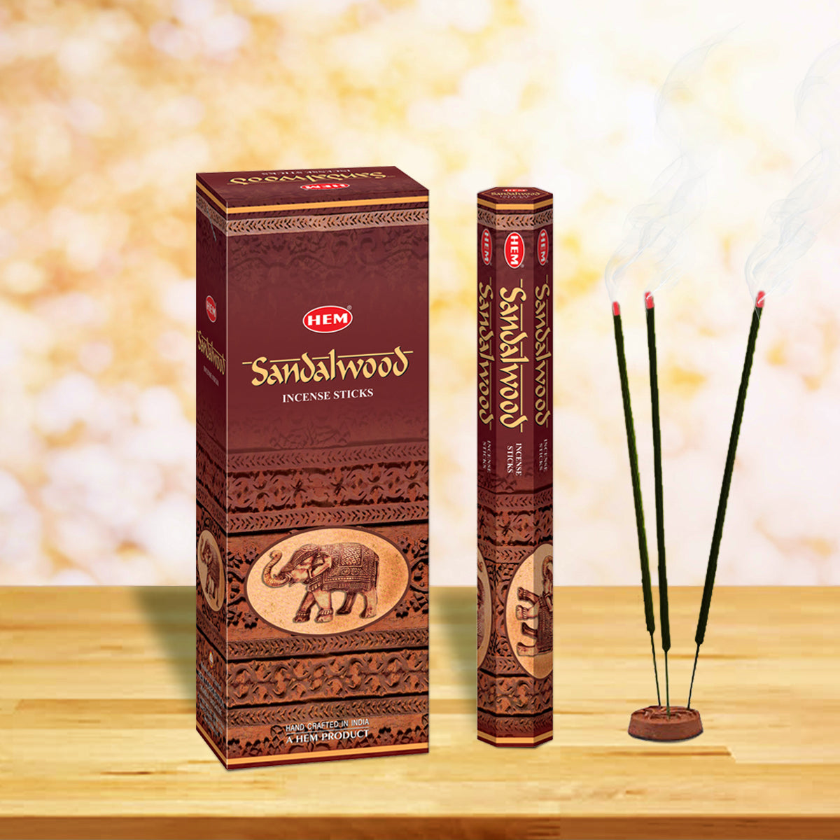 HEM Sandalwood Incense Sticks (Pack of 120 Sticks)