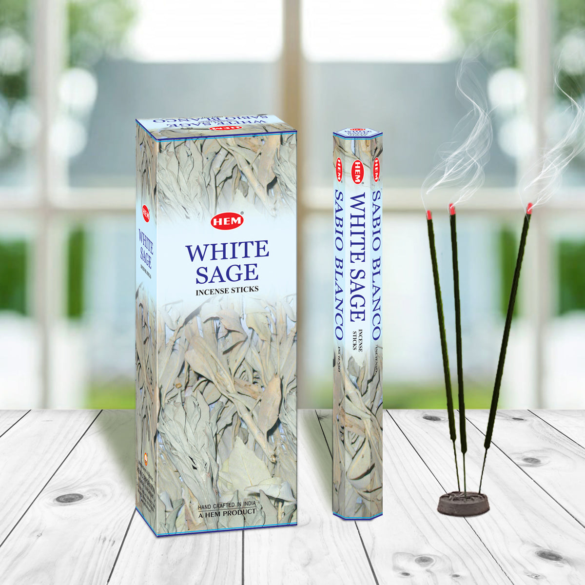  Hem White Sage Tubes Incense, 20g, Box of Six